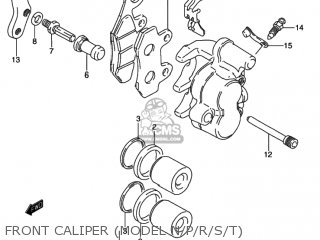 FRONT CALIPER (MODEL N/P/R/S/T) - DR350 1992 (N) USA (E03)