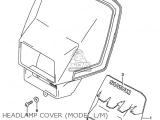 HEADLAMP COVER (MODEL L/M) - DR350 1992 (N) USA (E03)