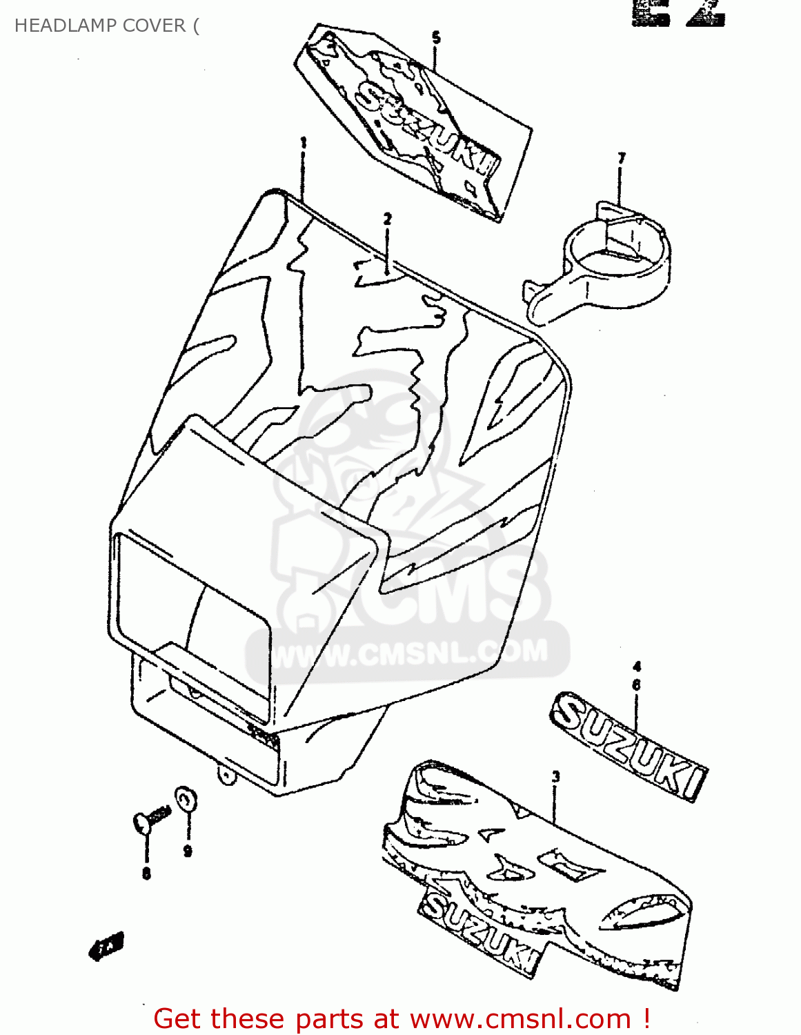 HEADLAMP COVER ( DR350 1992 (N)