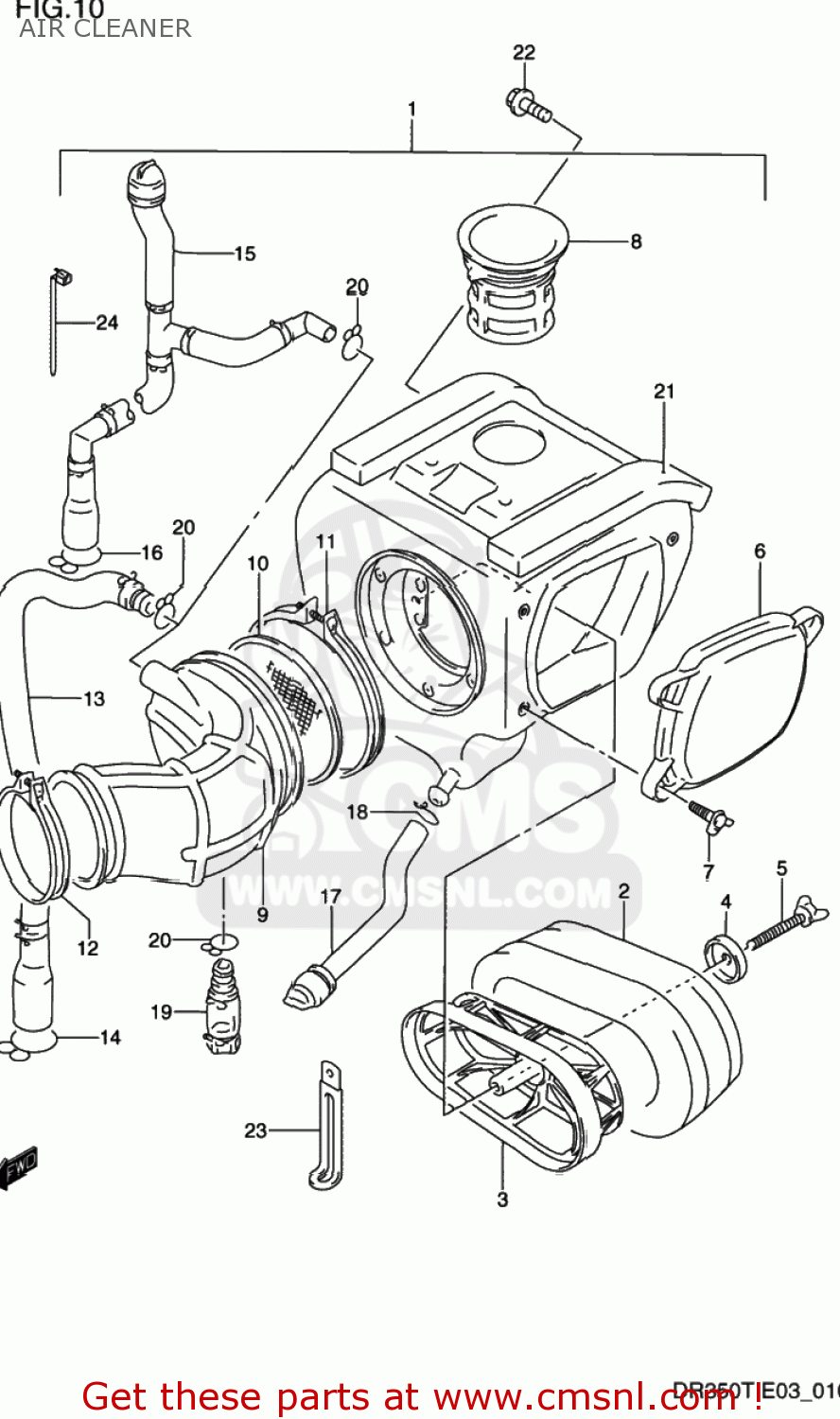 AIR CLEANER DR350 1993 (P) USA (E03)