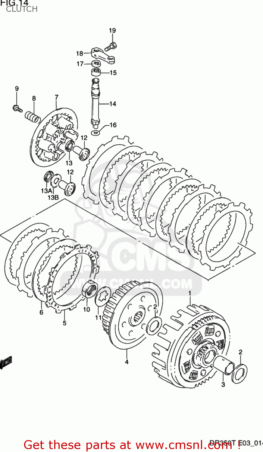 CLUTCH DR350 1993 (P) USA (E03)