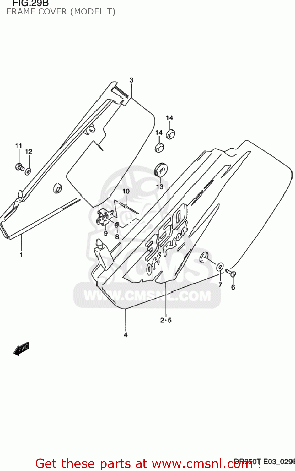 FRAME COVER (MODEL T) DR350 1993 (P) USA (E03)