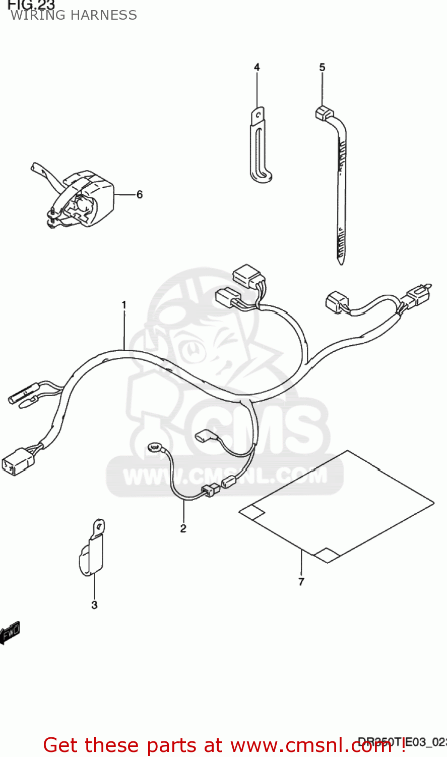 WIRING HARNESS DR350 1993 (P) USA (E03)