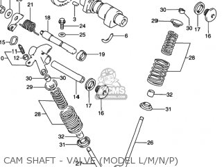 CAM SHAFT - VALVE (MODEL L/M/N/P) - DR350 1993 (P) USA (E03)