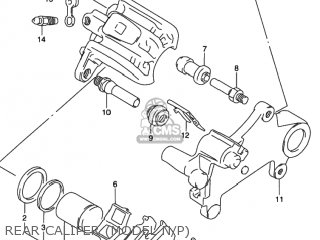 REAR CALIPER (MODEL N/P) - DR350 1993 (P) USA (E03)