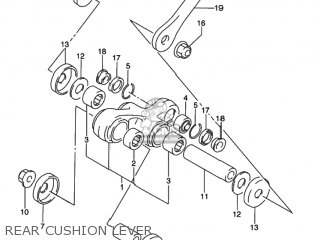 REAR CUSHION LEVER - DR350 1993 (P) USA (E03)