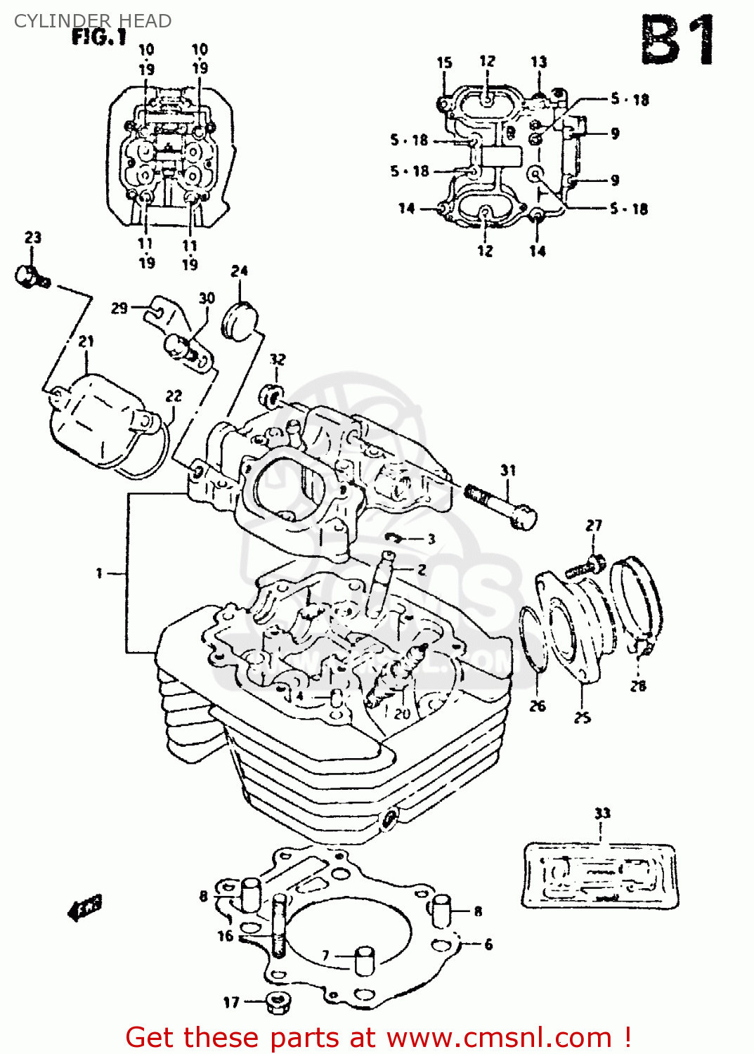 CYLINDER HEAD DR350 1993 (P)