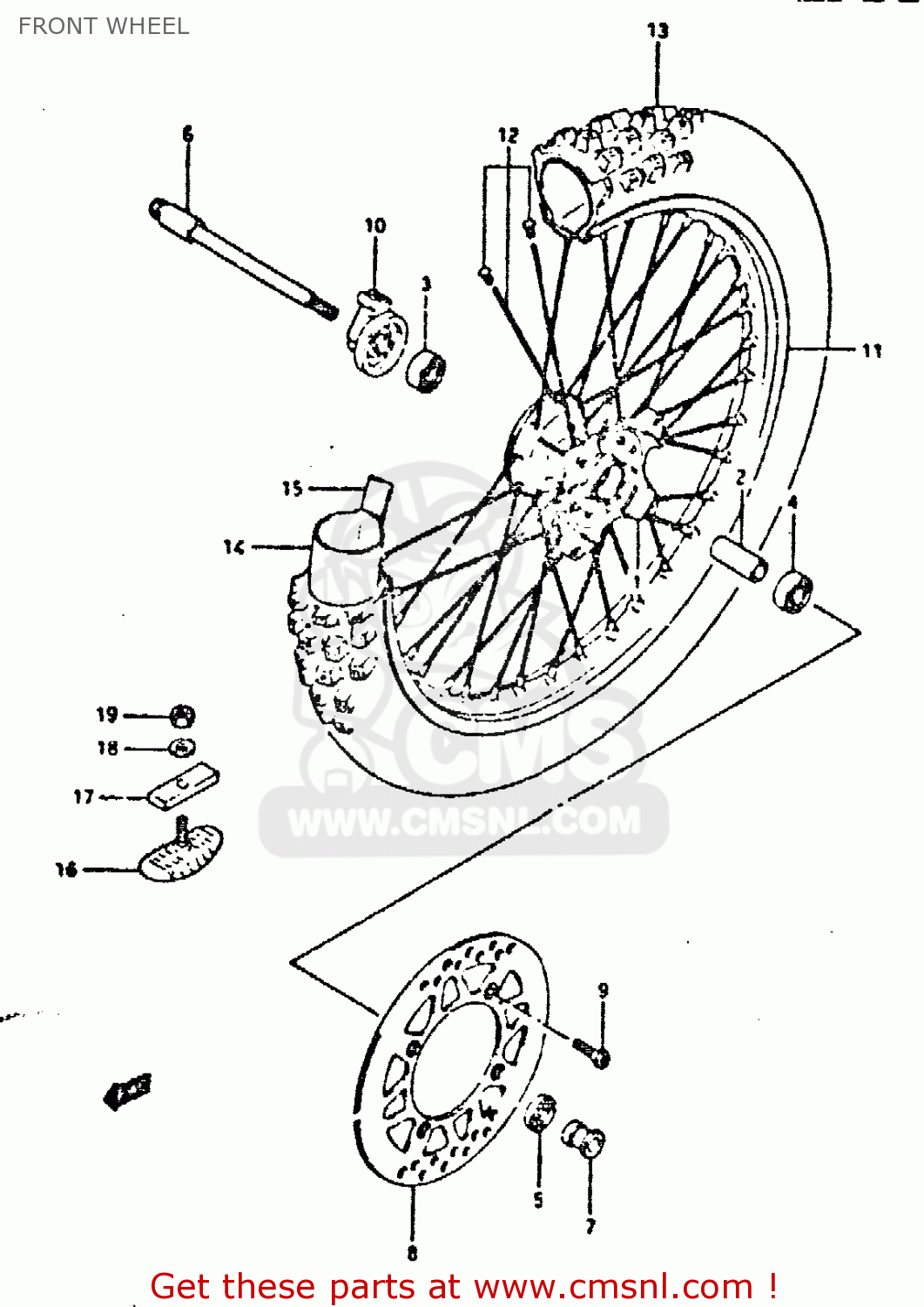 FRONT WHEEL DR350 1993 (P)