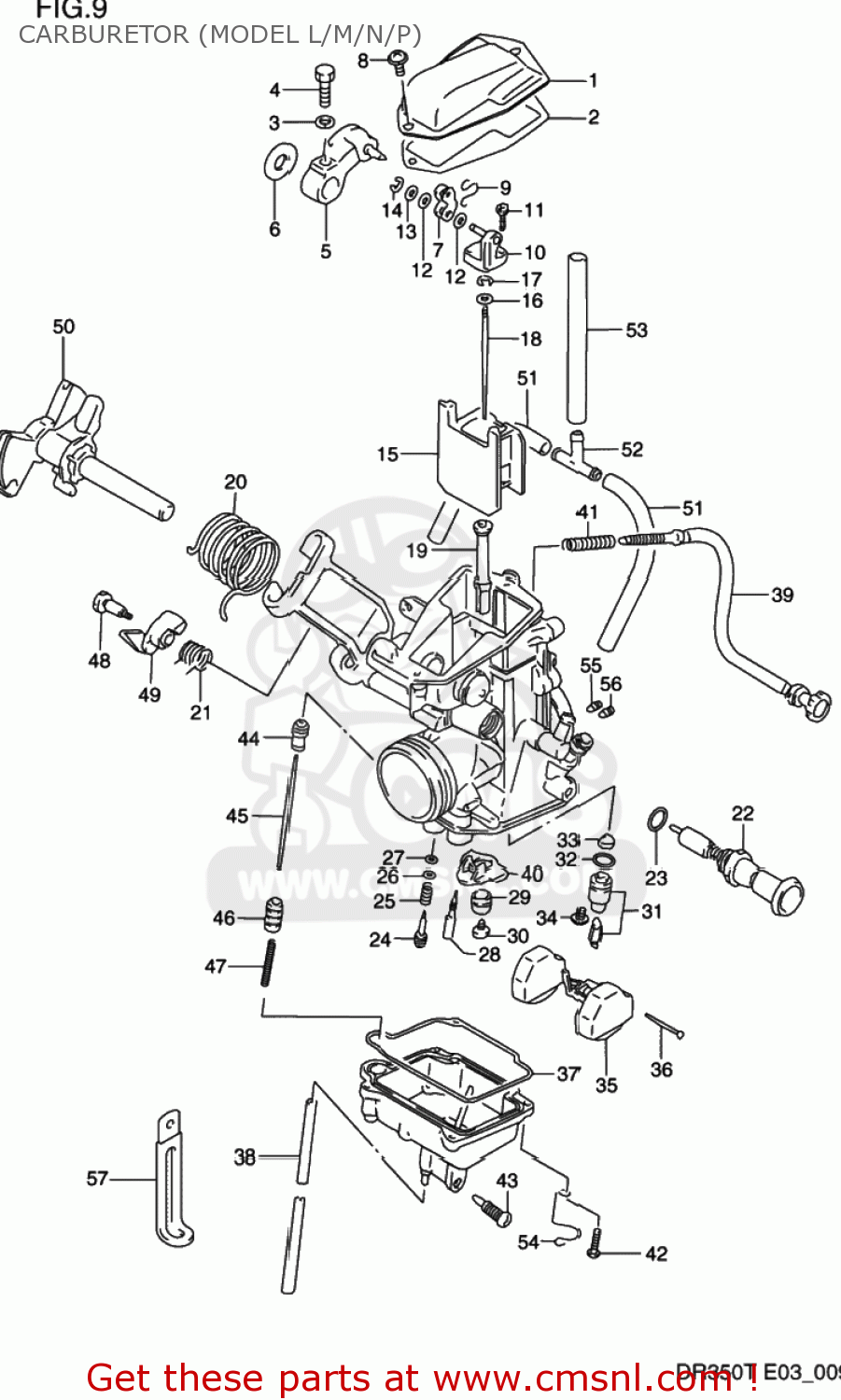 CARBURETOR (MODEL L/M/N/P) DR350 1994 (R) USA (E03)
