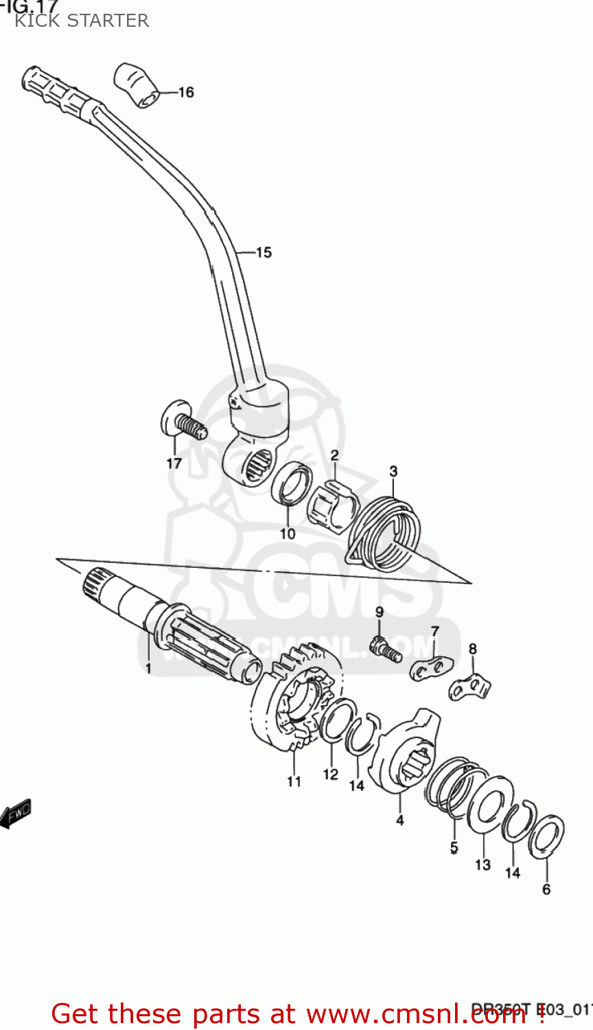 KICK STARTER DR350 1994 (R) USA (E03)