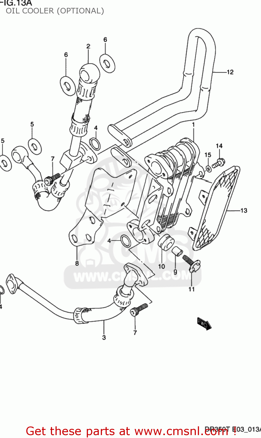 OIL COOLER (OPTIONAL) DR350 1994 (R) USA (E03)