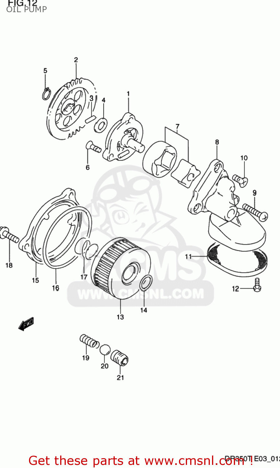 OIL PUMP DR350 1994 (R) USA (E03)