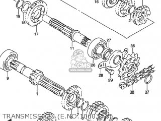 TRANSMISSION (E.NO.106033~) - DR350 1994 (R) USA (E03)