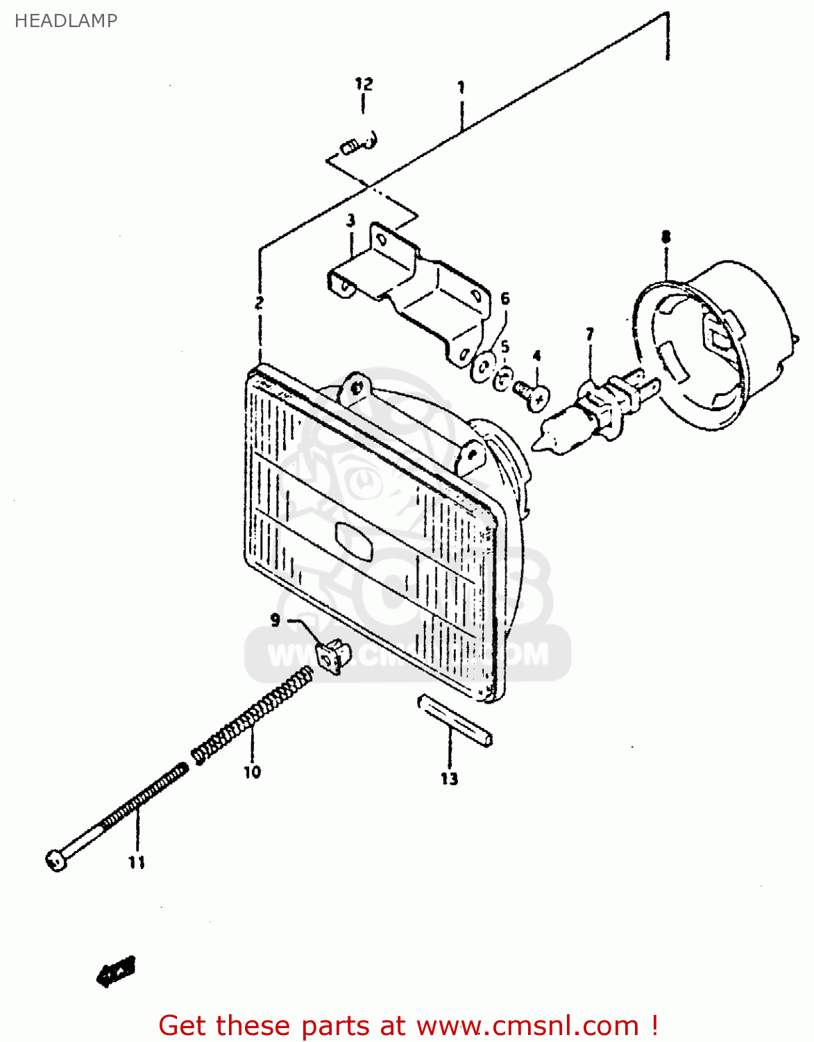 HEADLAMP DR350 1994 (R)