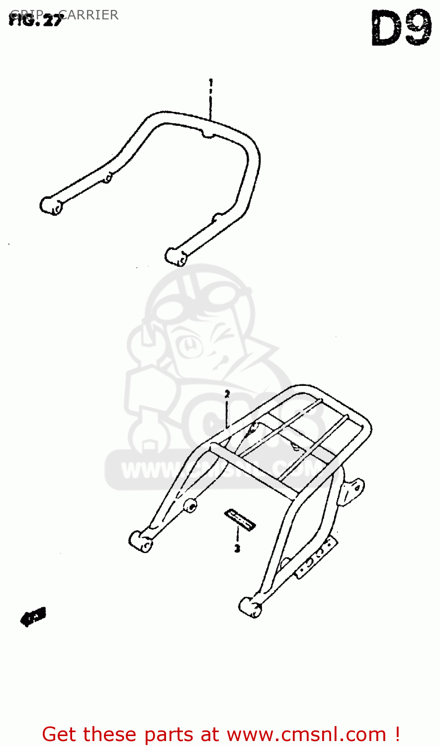 GRIP - CARRIER DR350 1994 (R)