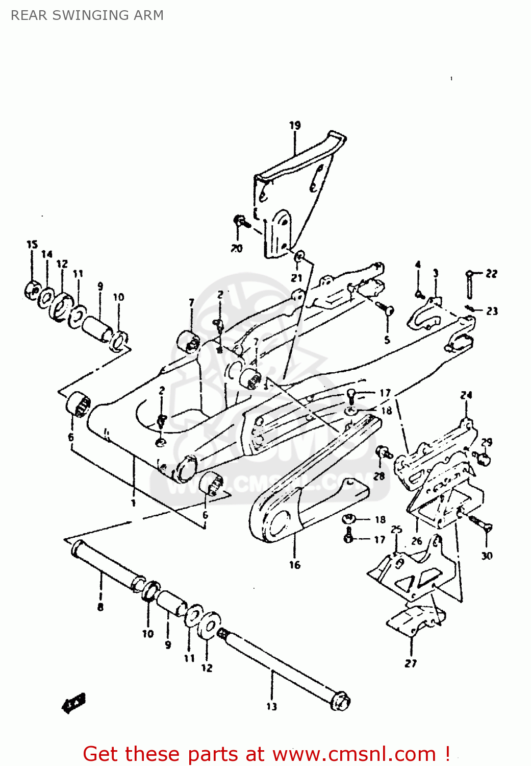 REAR SWINGING ARM DR350 1994 (R)