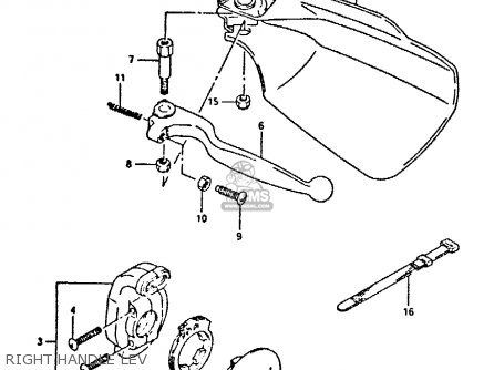 RIGHT HANDLE LEV - DR350 1994 (R)