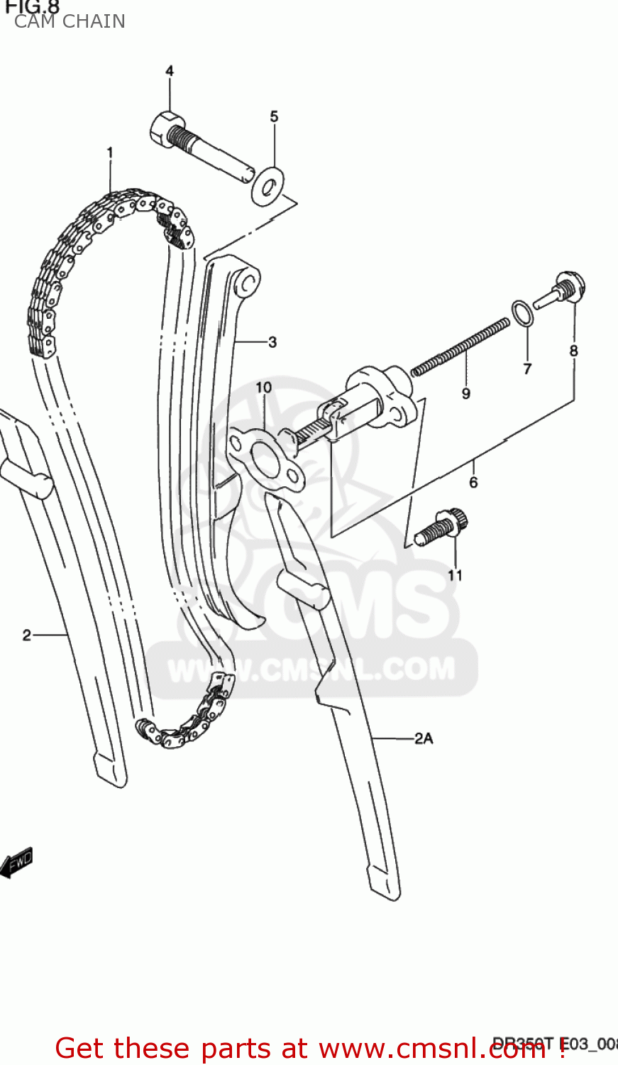 CAM CHAIN DR350 1995 (S) USA (E03)