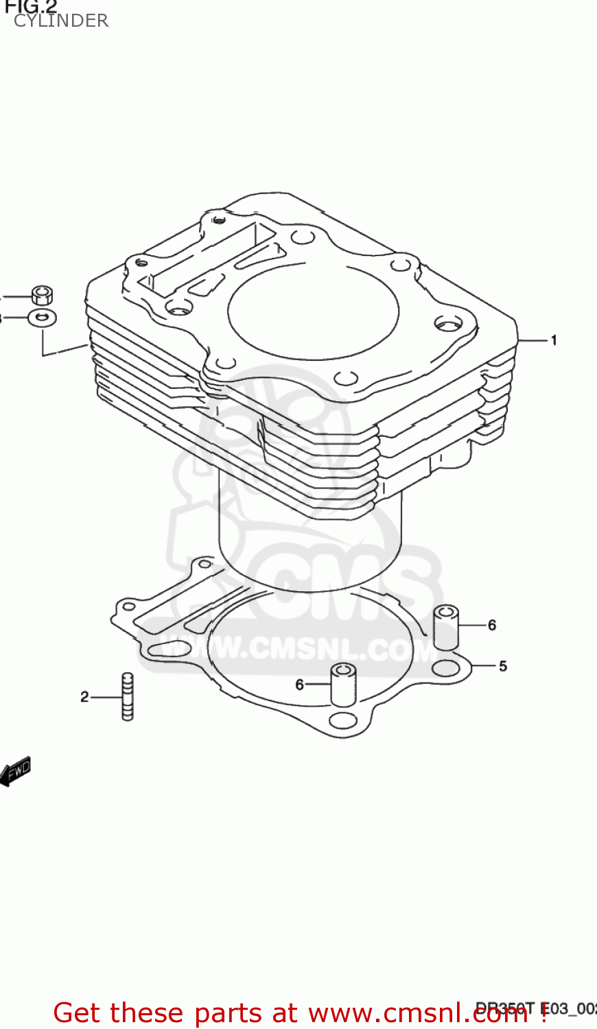 CYLINDER DR350 1995 (S) USA (E03)