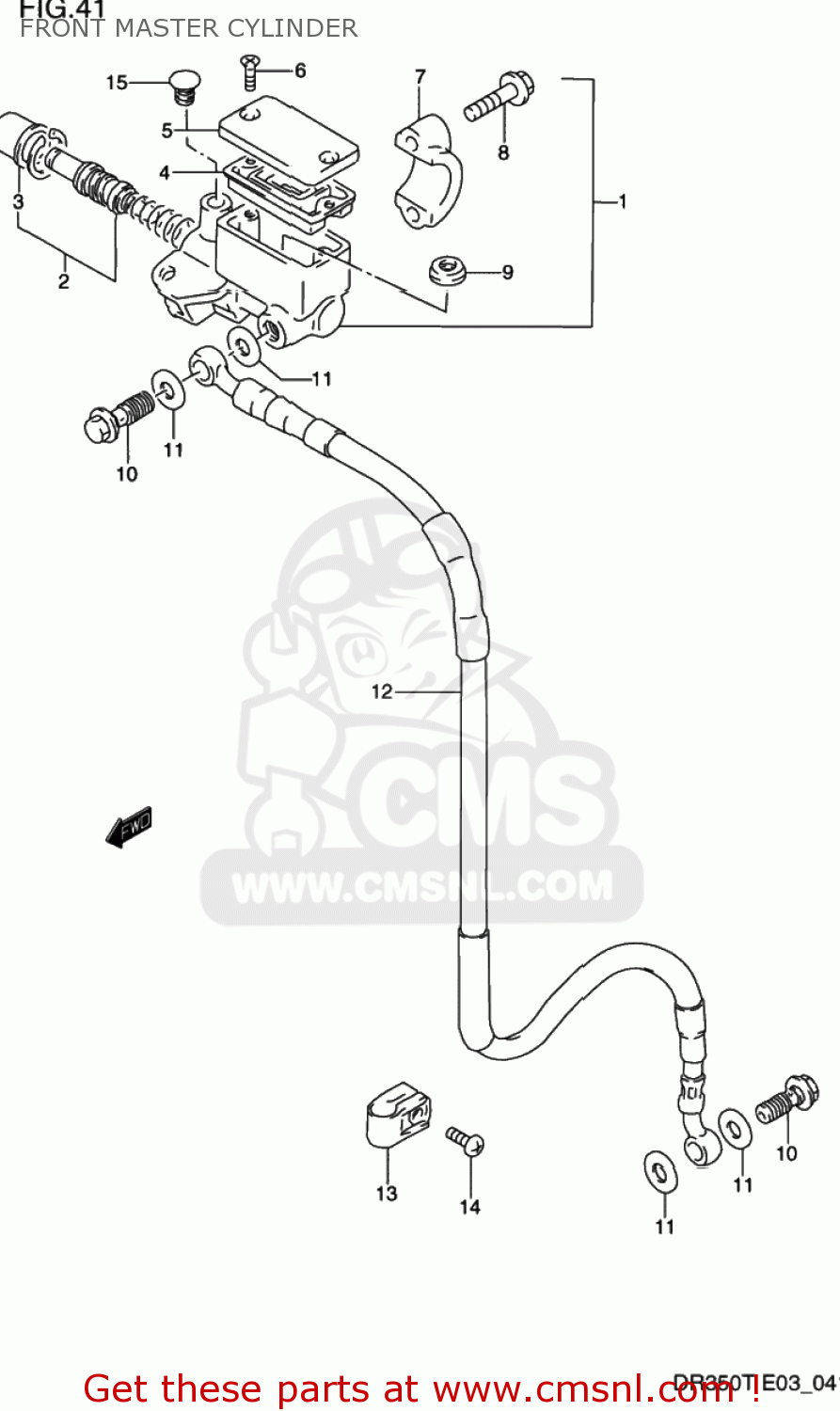FRONT MASTER CYLINDER DR350 1995 (S) USA (E03)