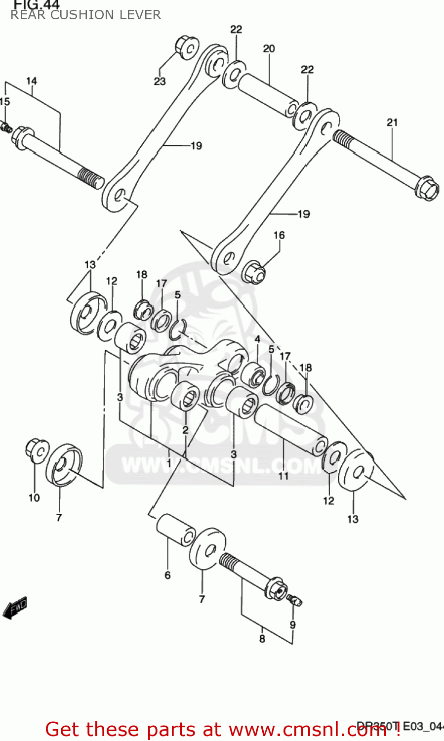 REAR CUSHION LEVER DR350 1995 (S) USA (E03)
