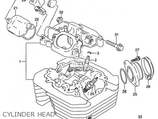 CYLINDER HEAD - DR350 1995 (S) USA (E03)