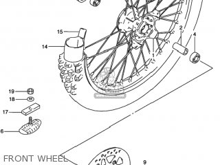 FRONT WHEEL - DR350 1995 (S) USA (E03)