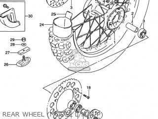 REAR WHEEL (MODEL L/M/N/P) - DR350 1995 (S) USA (E03)