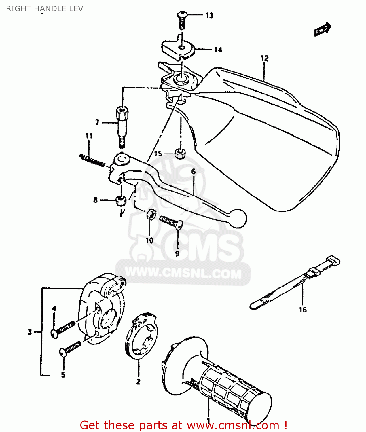 RIGHT HANDLE LEV DR350 1995 (S)