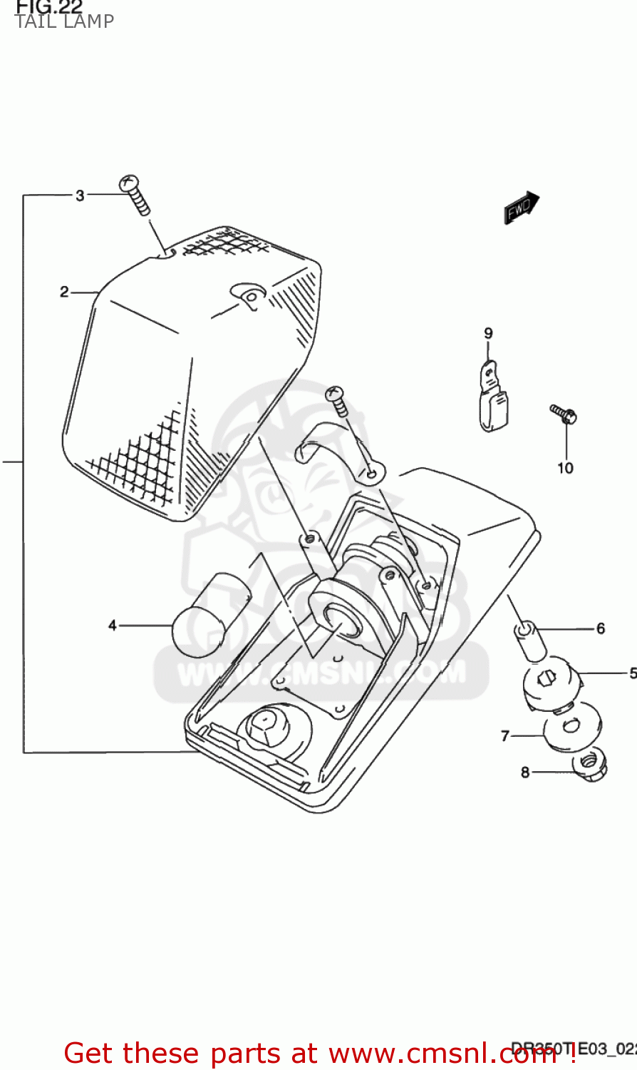 TAIL LAMP DR350 1996 (T) USA (E03)