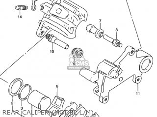 REAR CALIPER (MODEL L/M) - DR350 1996 (T) USA (E03)