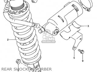 REAR SHOCK ABSORBER - DR350 1996 (T) USA (E03)