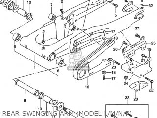 REAR SWINGING ARM (MODEL L/M/N/P) - DR350 1996 (T) USA (E03)