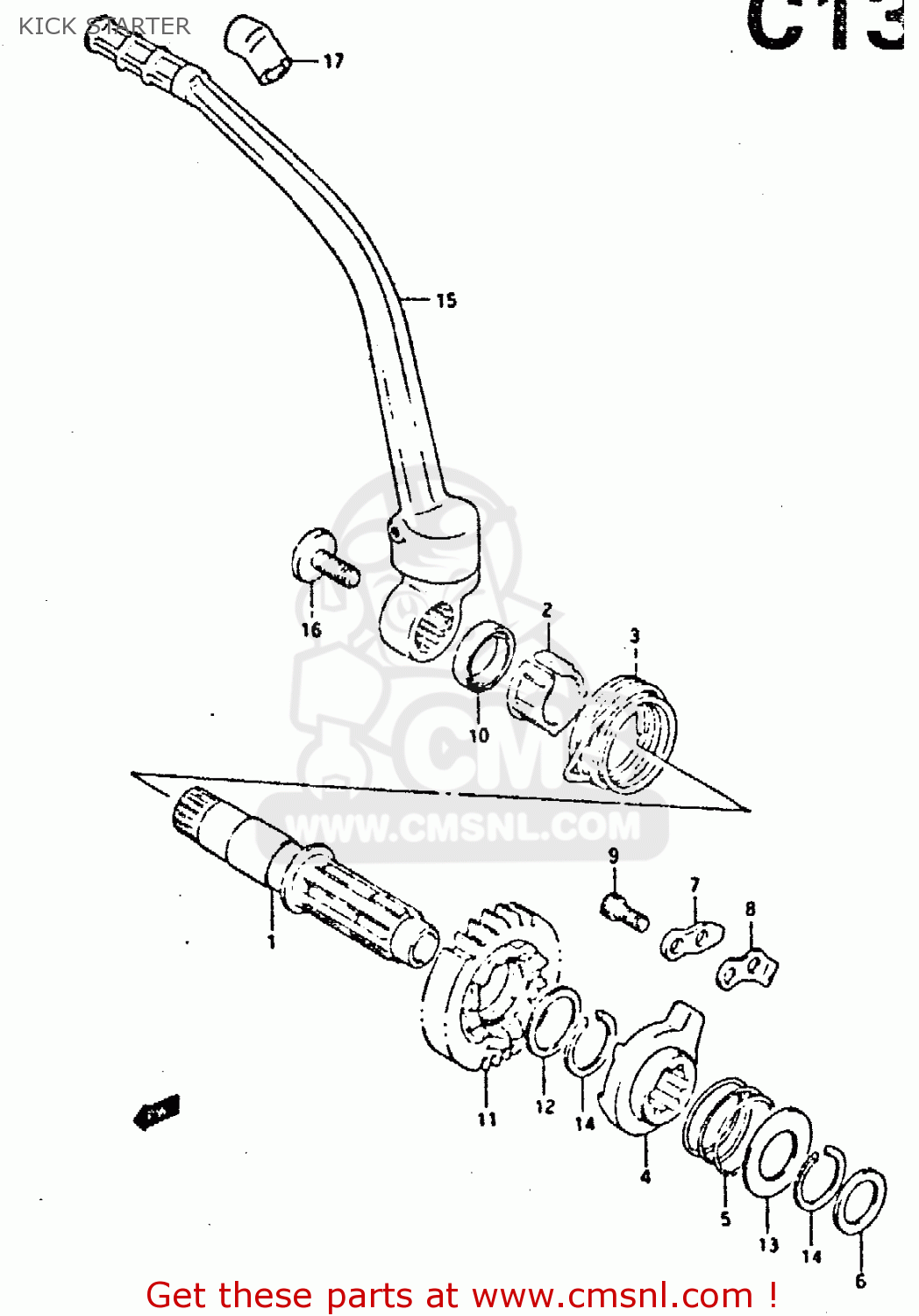 KICK STARTER DR350 1996 (T)