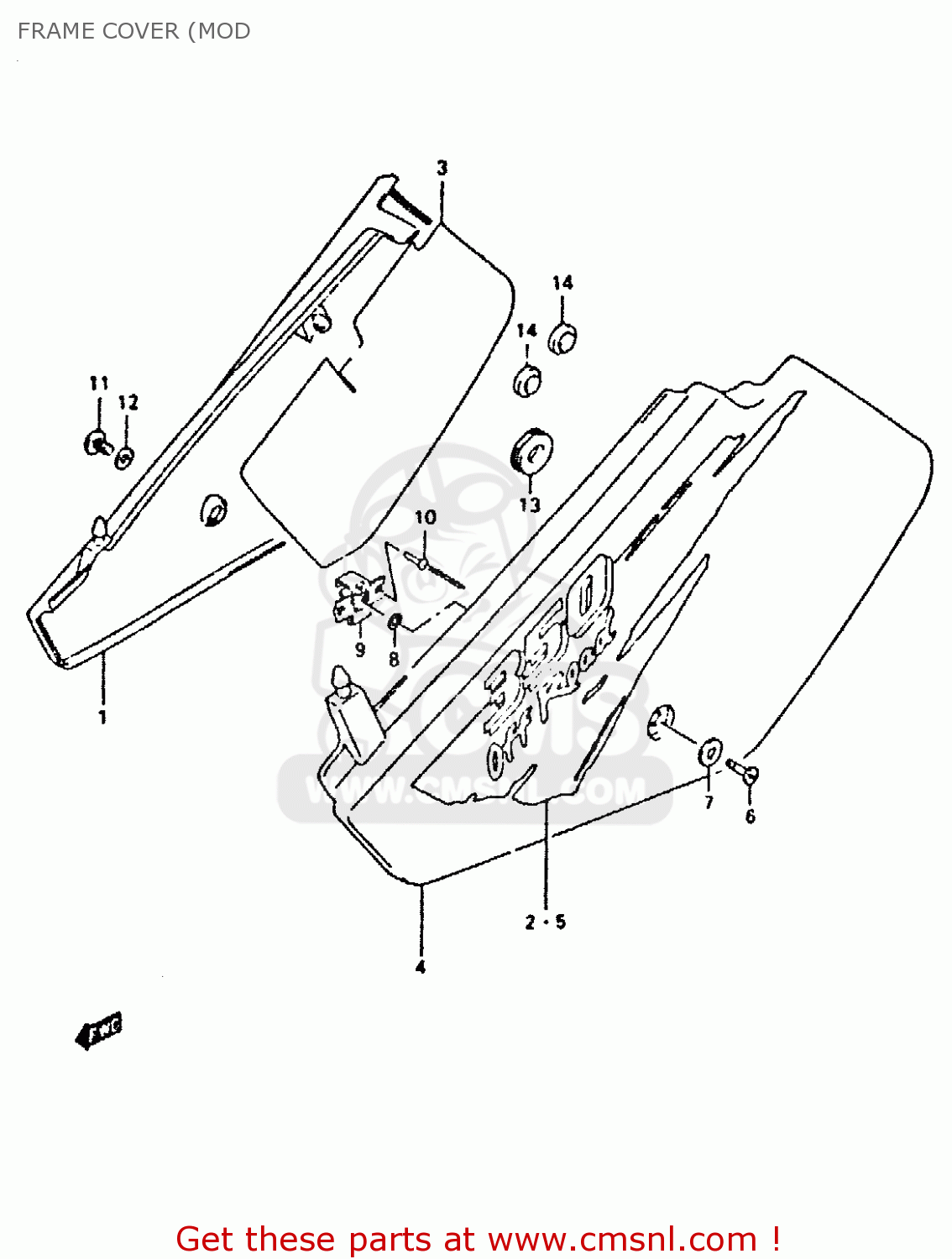 FRAME COVER (MOD DR350 1996 (T)