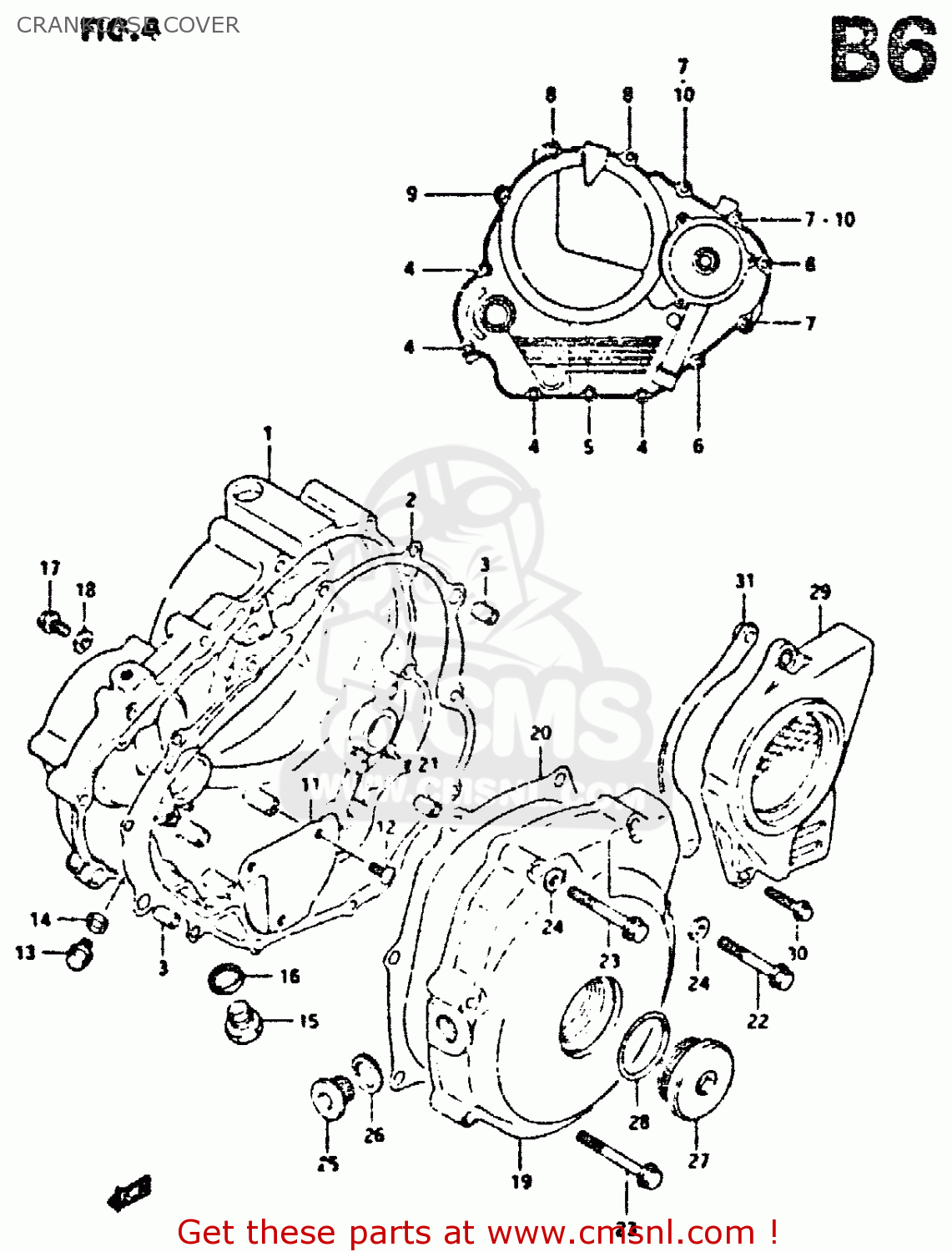 CRANKCASE COVER DR350 1996 (T)