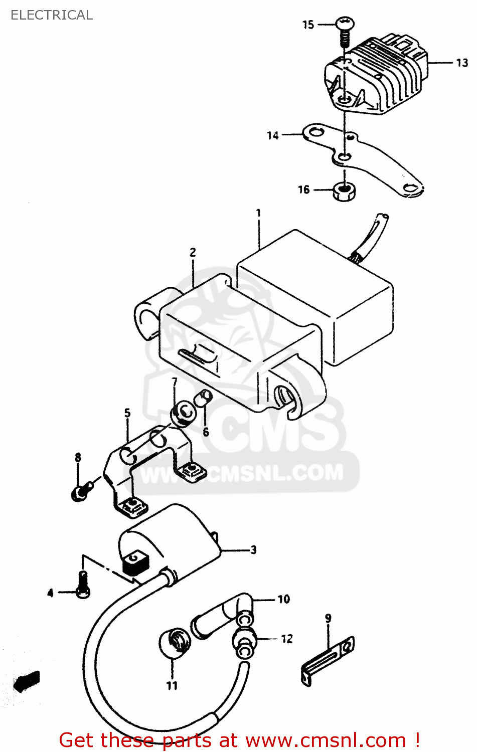 Suzuki DR350 1997 (V) ELECTRICAL - buy original ELECTRICAL spares online