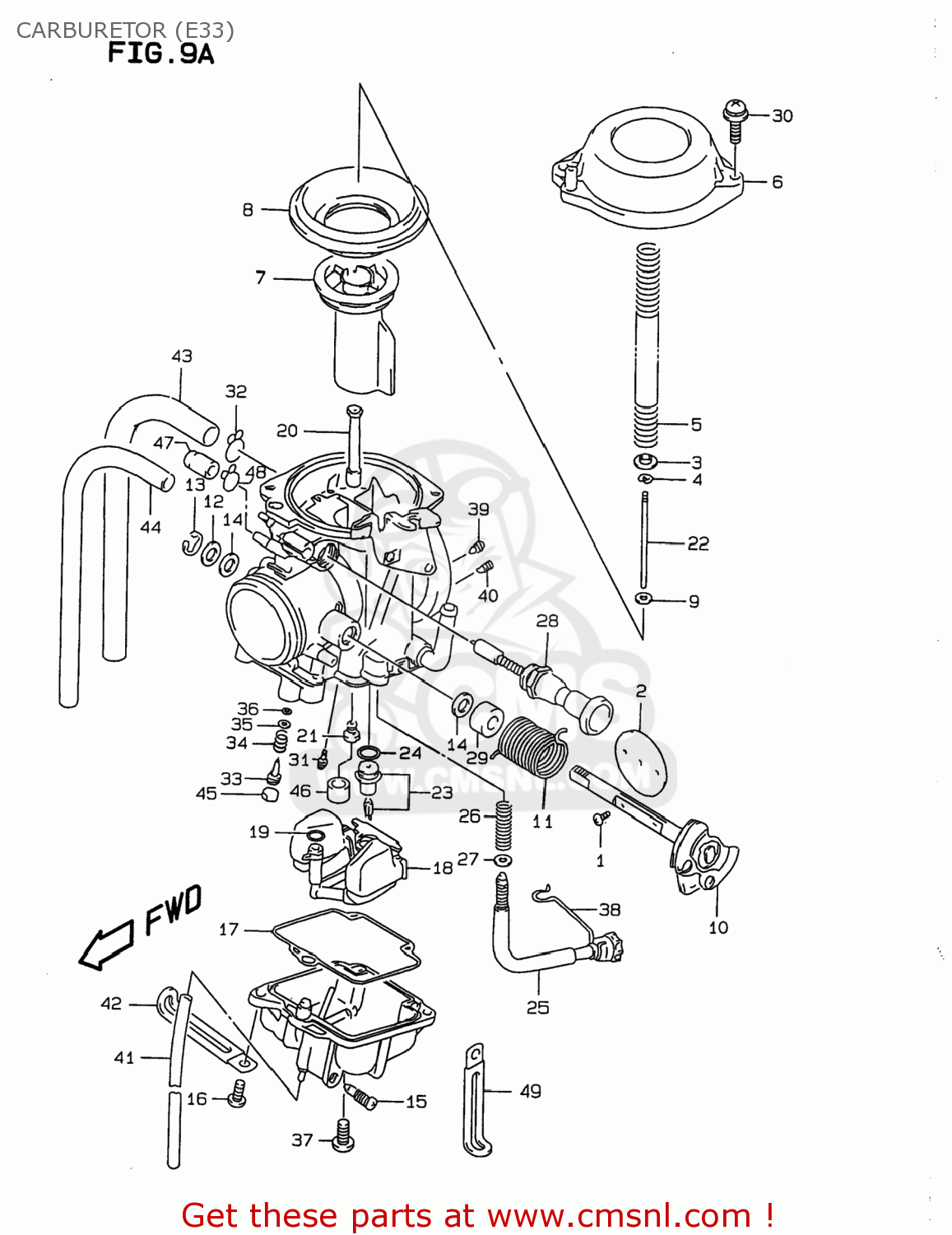 CARBURETOR (E33) DR350 1997 (V) USA (E03)