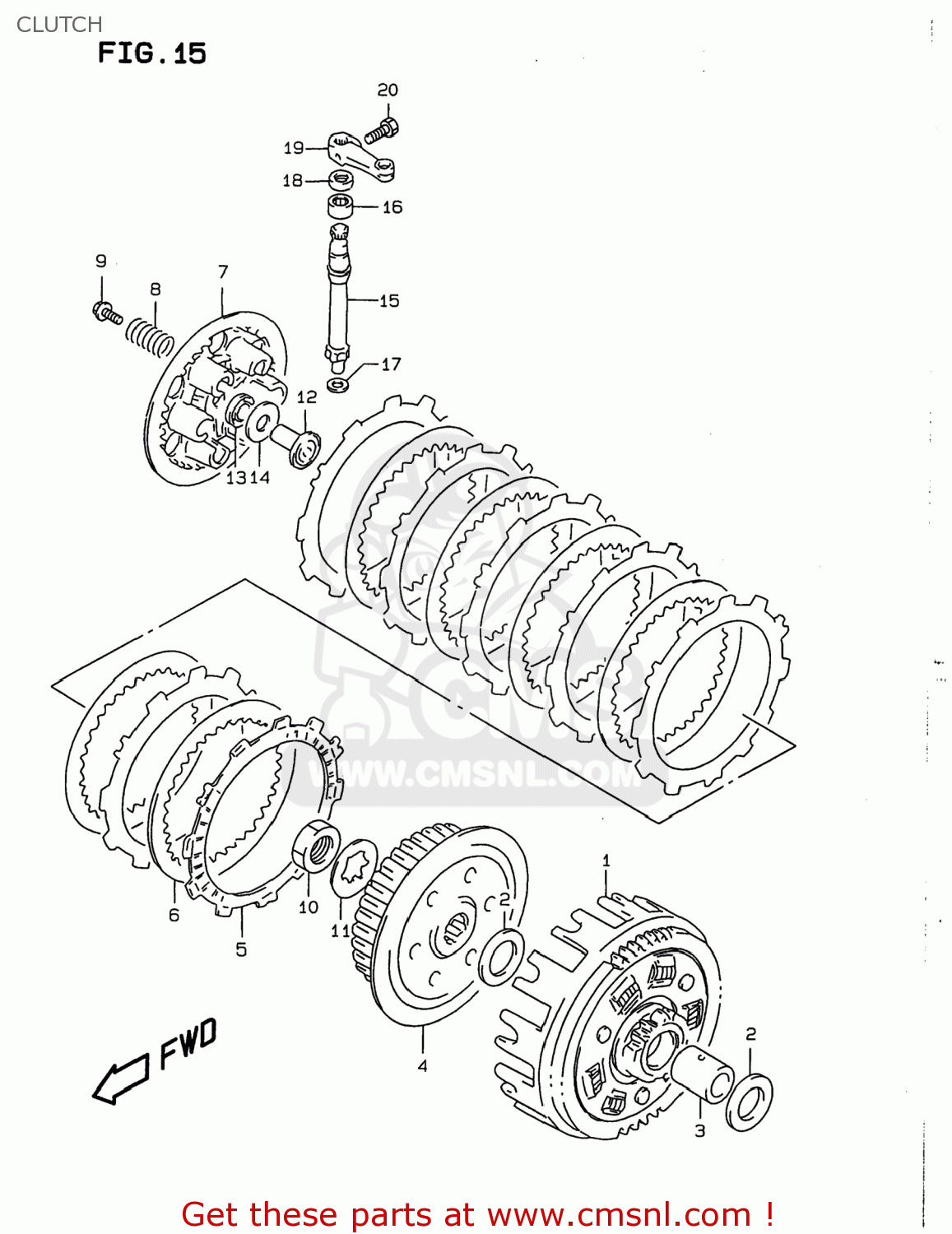 CLUTCH DR350 1997 (V) USA (E03)
