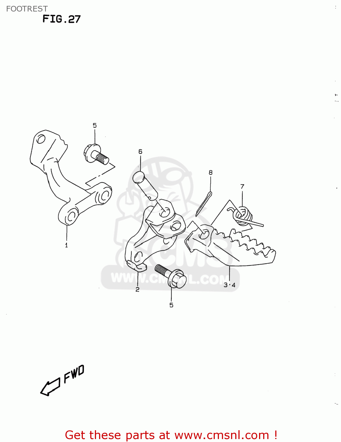 FOOTREST DR350 1997 (V) USA (E03)