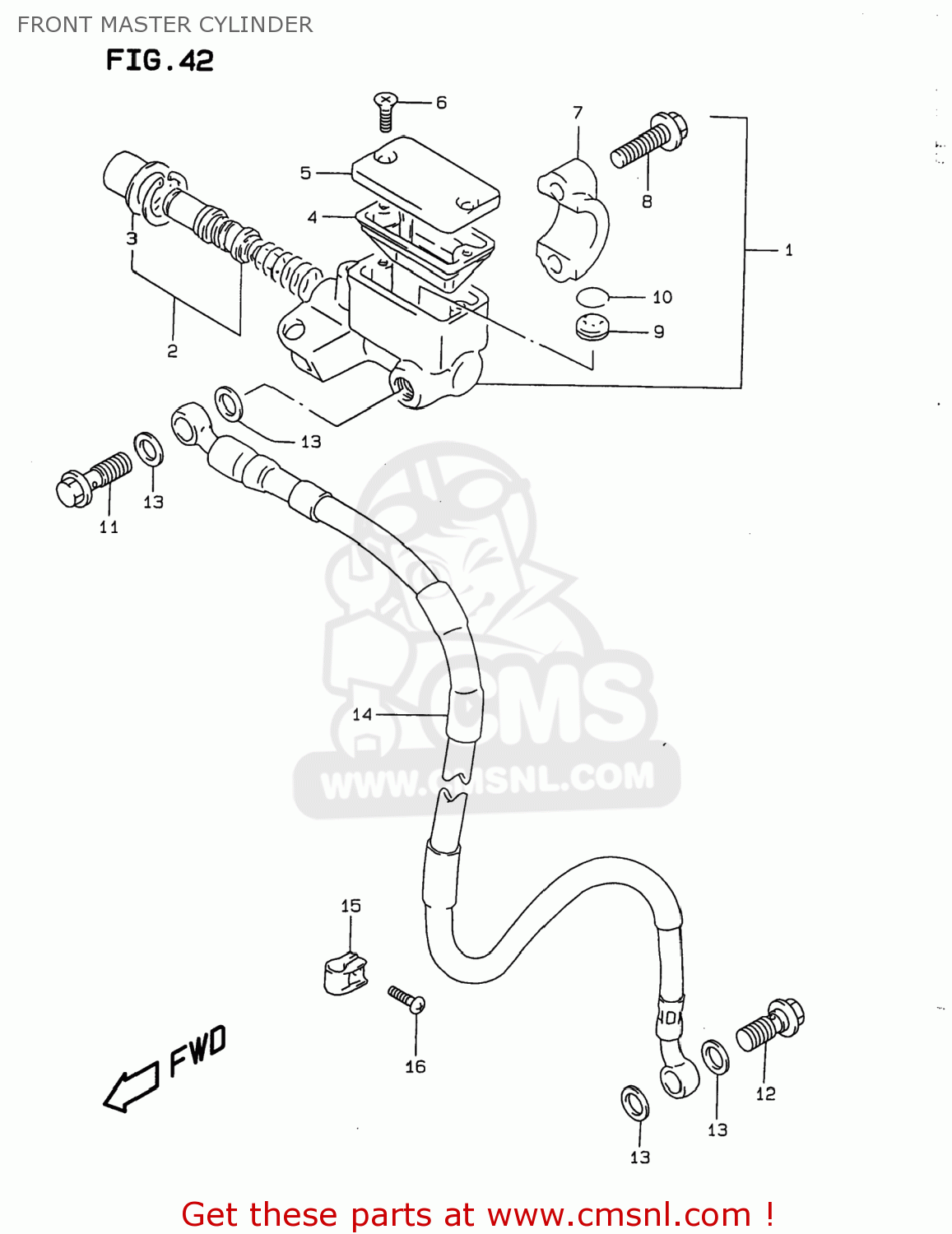 FRONT MASTER CYLINDER DR350 1997 (V) USA (E03)