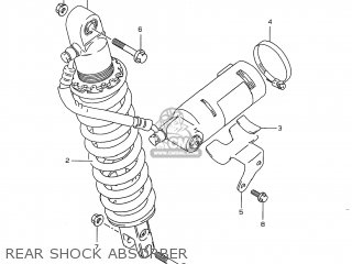 REAR SHOCK ABSORBER - DR350 1997 (V) USA (E03)