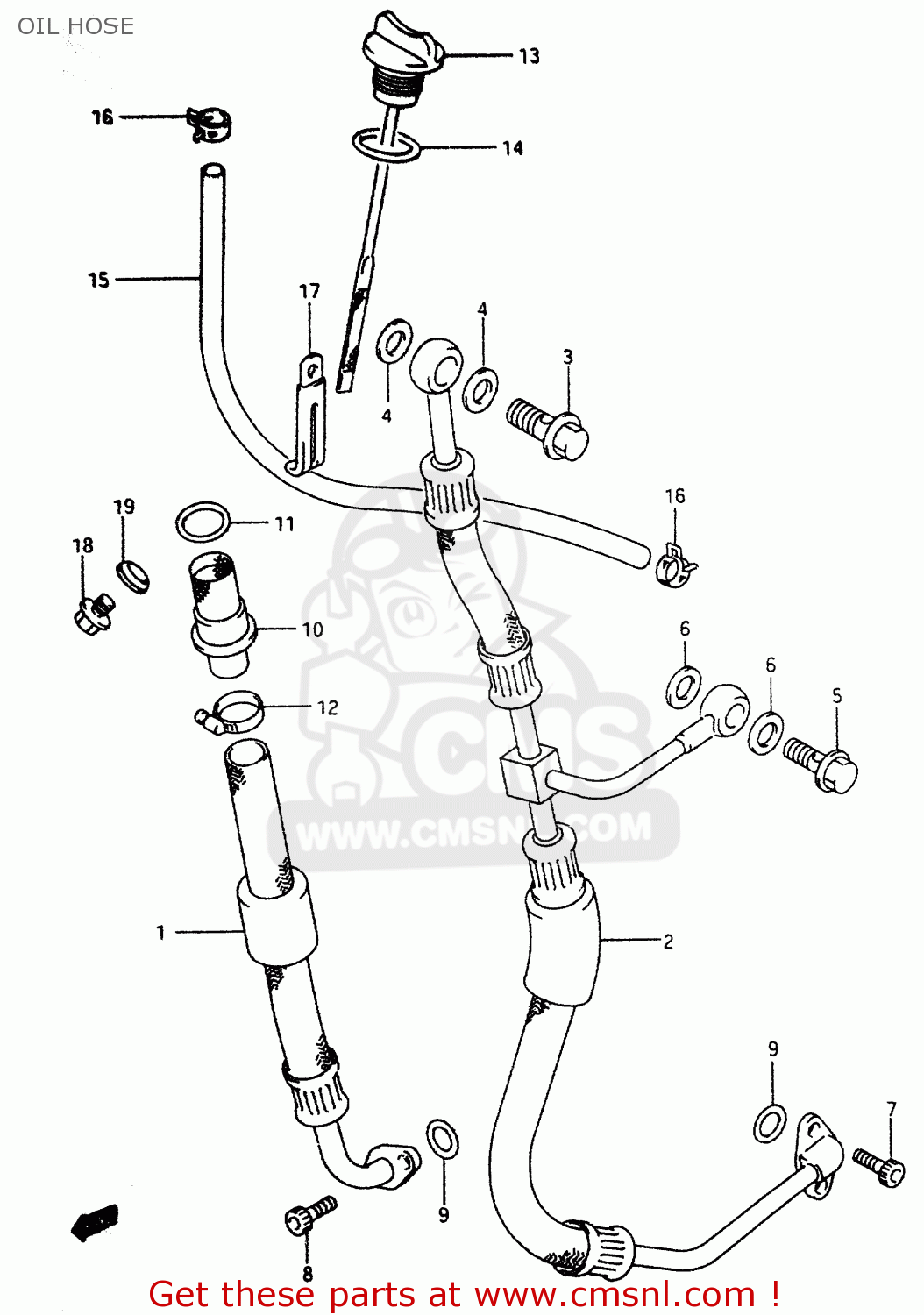 OIL HOSE DR350 1997 (V)