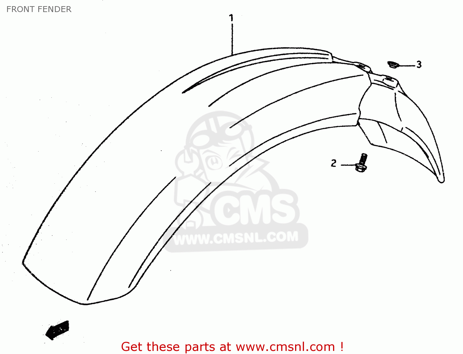 FRONT FENDER DR350 1997 (V)