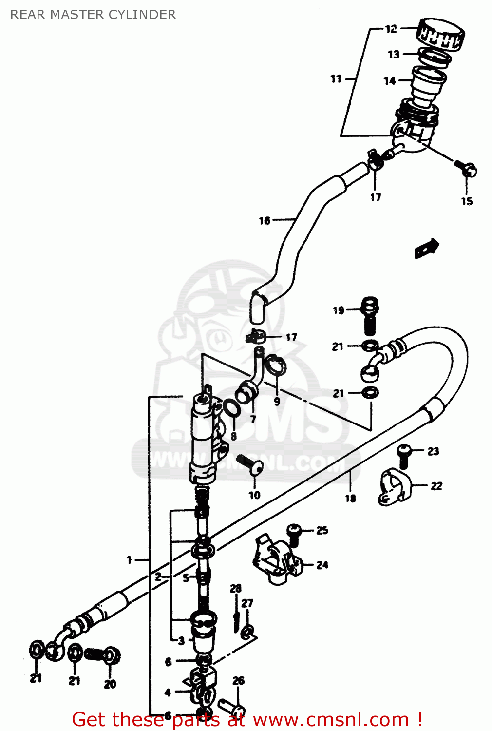 REAR MASTER CYLINDER DR350 1997 (V)