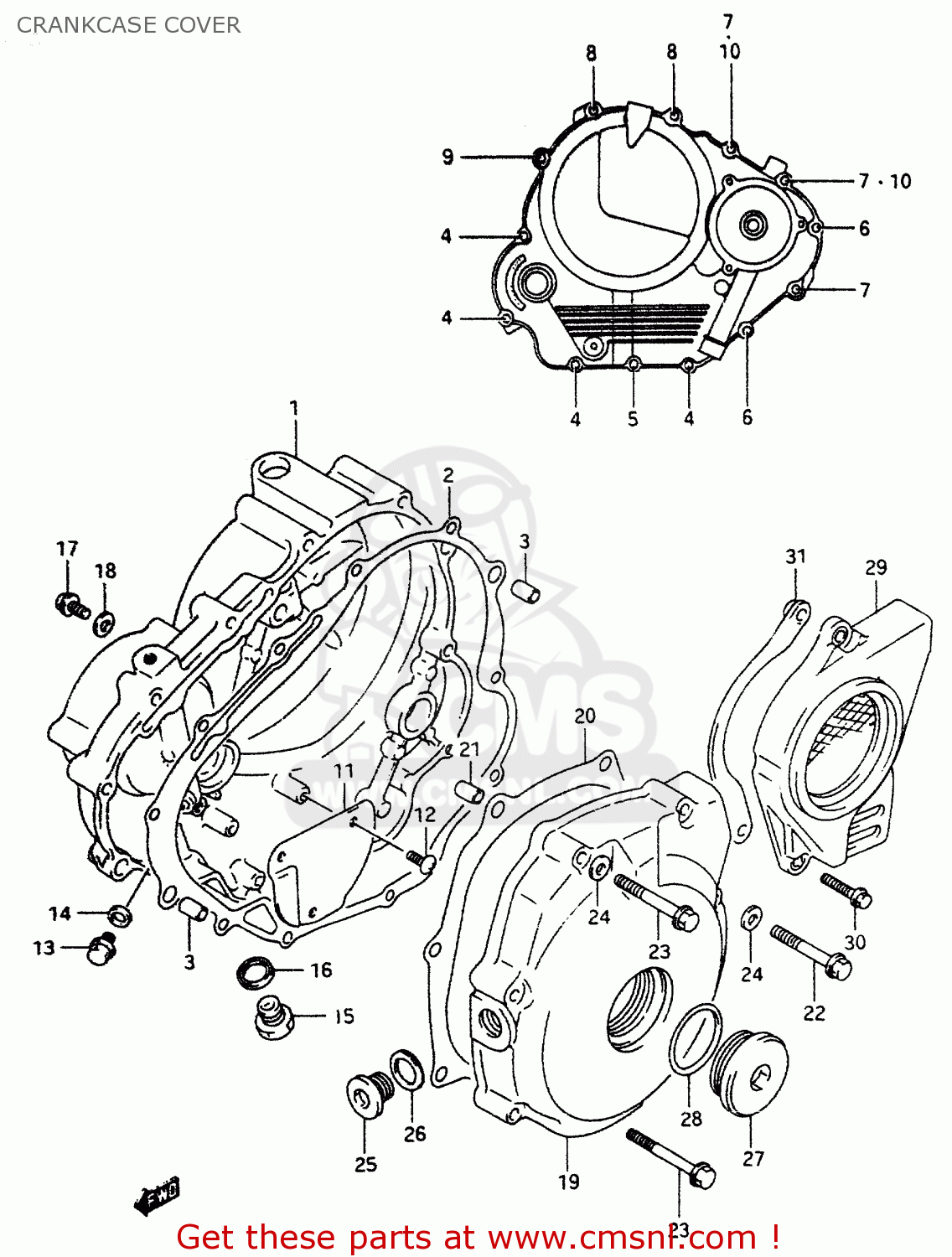 CRANKCASE COVER DR350 1997 (V)