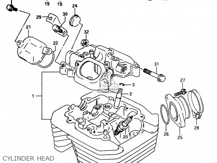 CYLINDER HEAD - DR350 1997 (V)