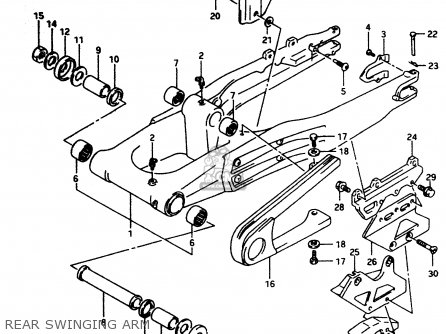 REAR SWINGING ARM - DR350 1997 (V)