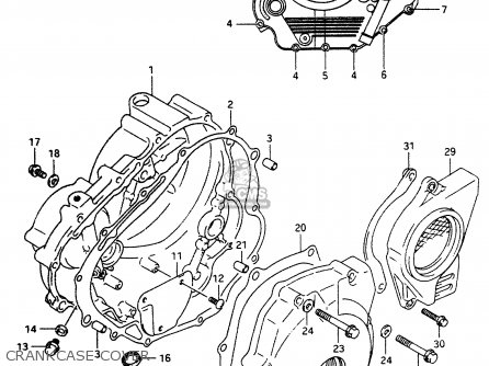 CRANKCASE COVER - DR350 1997 (V)