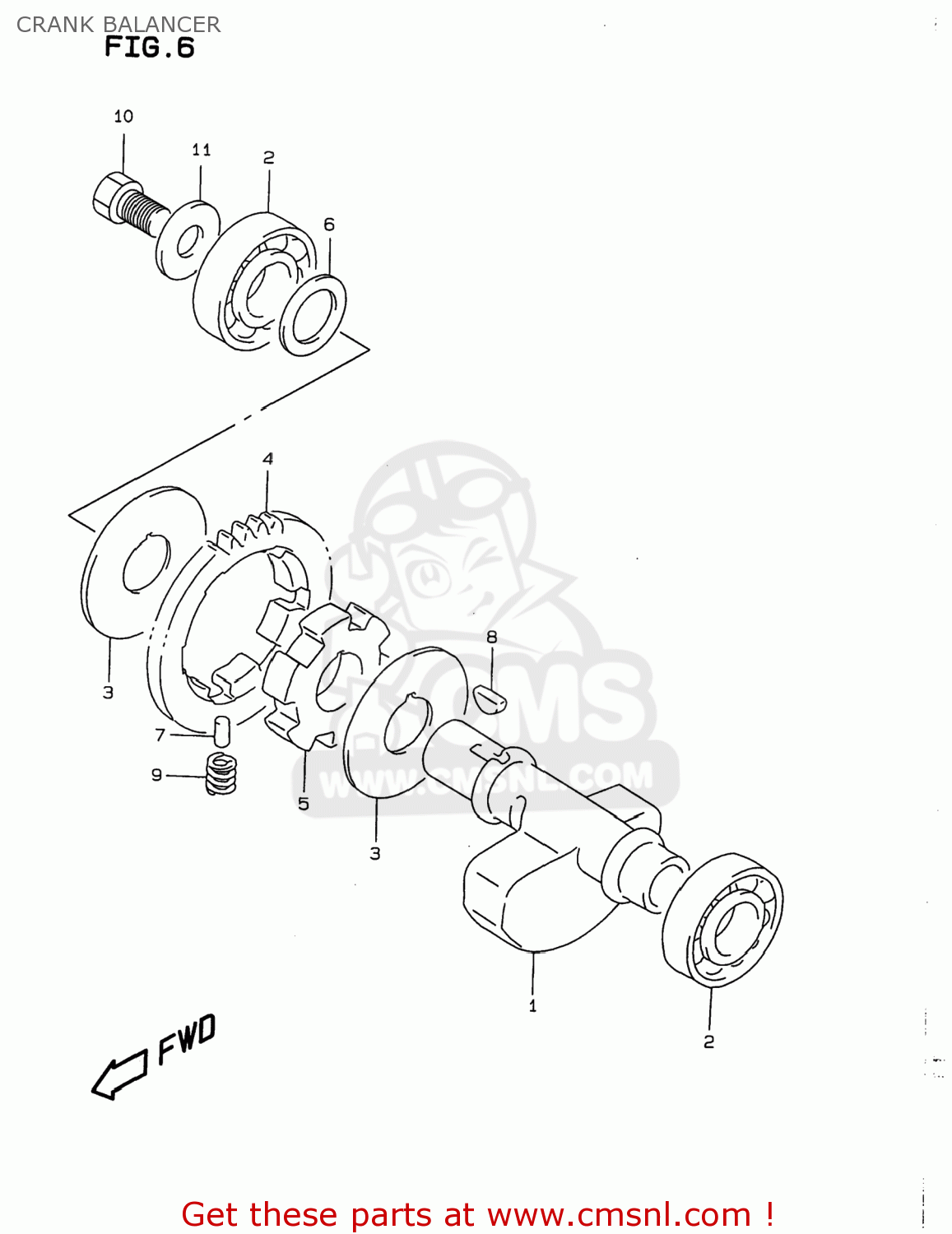 CRANK BALANCER DR350 1998 (W) USA (E03)
